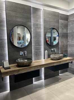 Meuble double avec vasque à poser