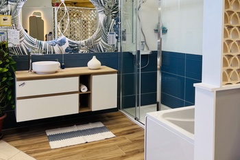 Meuble de salle de bain suspendu avec 2 tiroirs