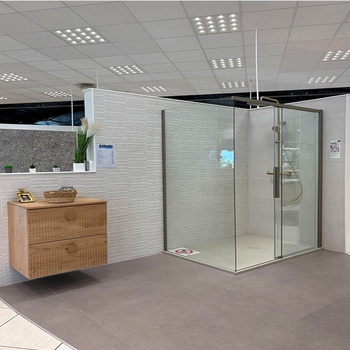 Douche avec receveur extra plat