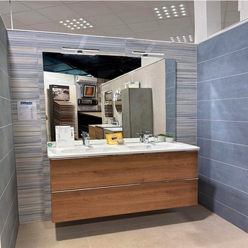 Meuble suspendu 2 tiroirs avec miroir