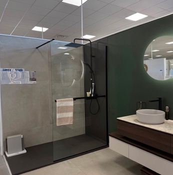 Douche avec receveur XXL extra plat noir