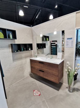 Meuble de salle de bains suspendu avec miroir