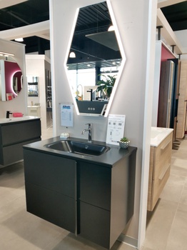 Meuble salle de bains avec miroir LED