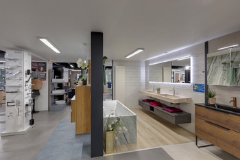 Baignoire et meuble double vasque