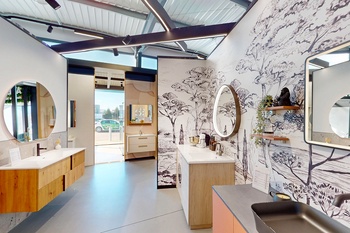 Meuble de salle de bain simple vasque