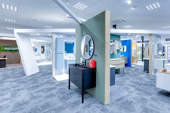 Meuble de salle de bain noir avec miroir LED