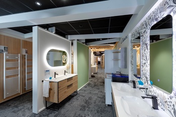 Meuble double vasque avec miroir Led