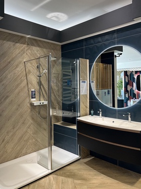 Meuble double vasque et douche