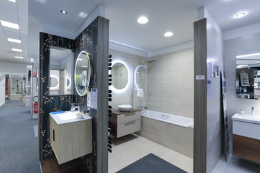 Meuble de salle de bain suspendu avec miroir LED