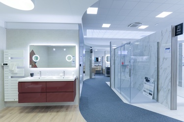 Meuble double vasque avec douche