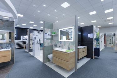 Meuble et WC suspendu avec miroir LED