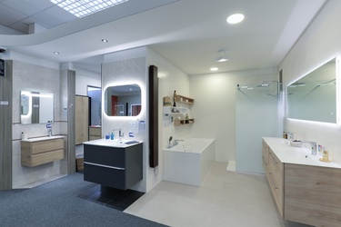 Meuble double vasque avec baignoire