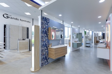 Meuble suspendu avec armoire de toilette