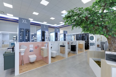 WC suspendu et lave mains