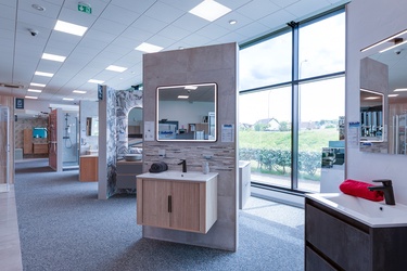 Meuble suspendu avec miroir LED