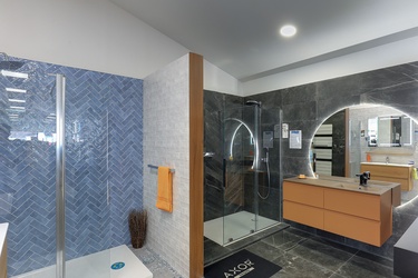 Douche avec receveur extra plat