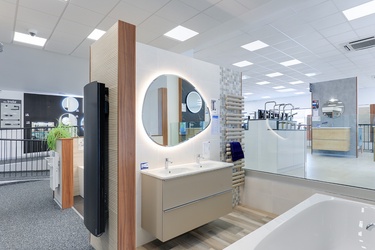 Meuble double vasque et miroir LED