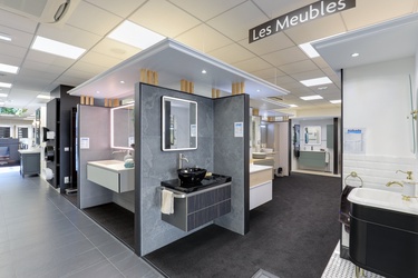 Meuble avec vasque à poser et miroir Les