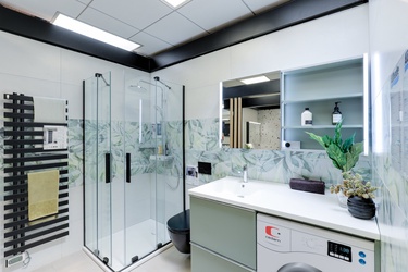 Douche avec sèche serviette