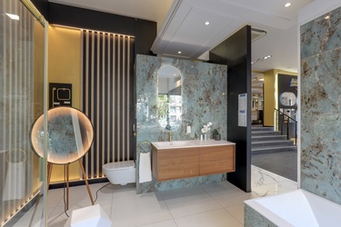 WC suspendu et meuble simple vasque