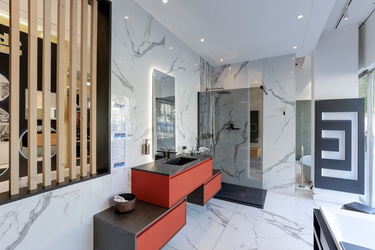 Meuble de salle de bain asymétrique