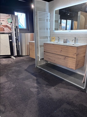 Meuble de salle de bain suspendu 2 tiroirs