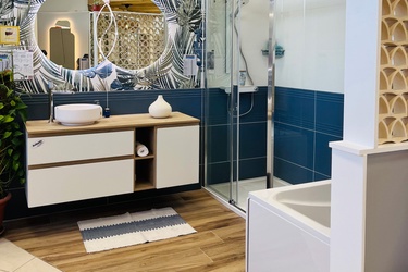 Meuble de salle de bain suspendu avec 2 tiroirs