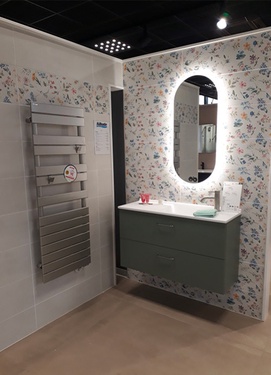 Meuble de salle de bain 2 tiroirs et un sèche serviette