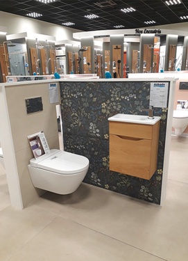 Toilettes suspendu et lave mains