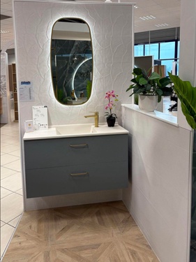 Meuble suspendu de  salle de bain avec 2 tiroirs