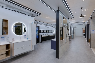 Meuble double tiroir avec miroir led