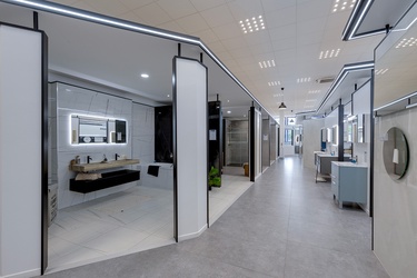 Meuble suspendu avec miroir LED