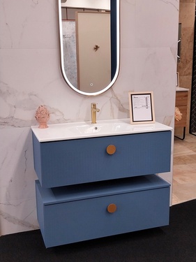 Meuble simple vasque avec 2 tiroirs