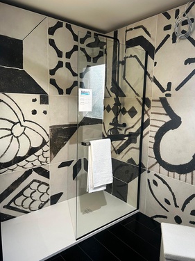 Douche avec receveur extra plat