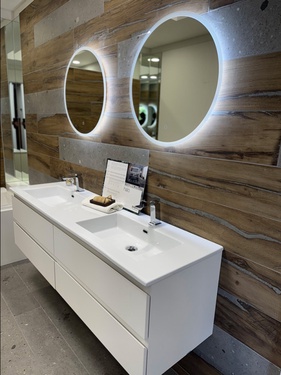 Meuble double vasque avec 4 tiroirs