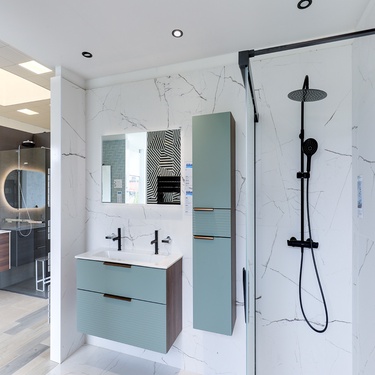 Choix de meuble suspendu double vasque avec  douche