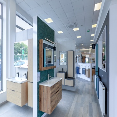 Meuble suspendu avec armoire de toilette