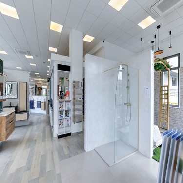 Douche avec receveur extra plat