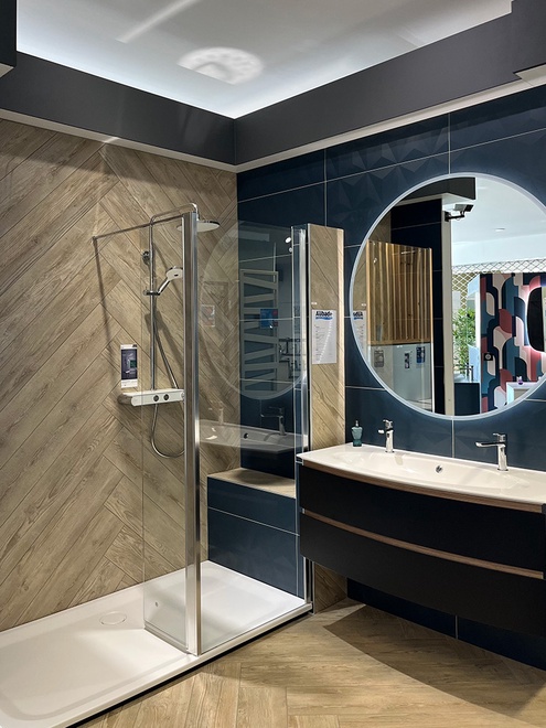 Meuble double vasque et douche