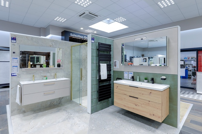 Meuble de salle de bain suspendu double vasque