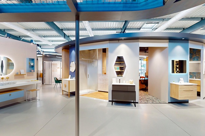 Meuble de salle de bain avec miroir LED