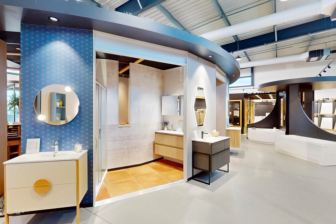 Meuble de salle de bain avec miroir LED