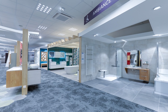 Douche avec siège PMR