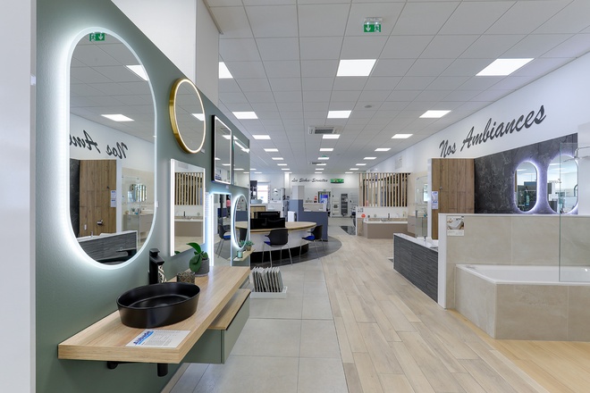 Miroir LED avec vasque à poser