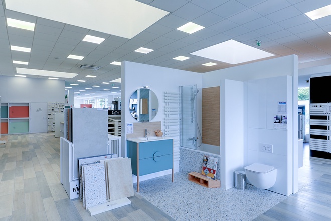 Salle de bain complete avec douche, meuble et toilette