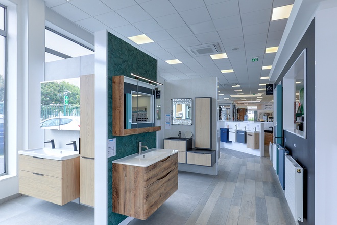 Meuble suspendu avec armoire de toilette